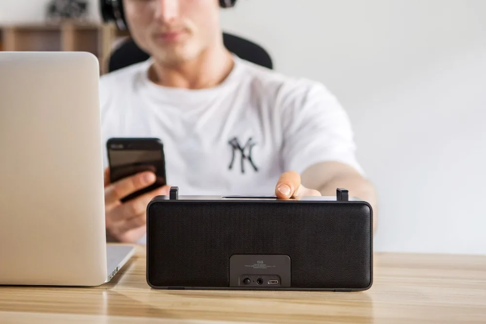 Flang S8 беспроводной Bluetooth динамик портативный стерео HIFI динамик звуковая система 3D стерео музыка объемная Поддержка Bluetooth 4,2