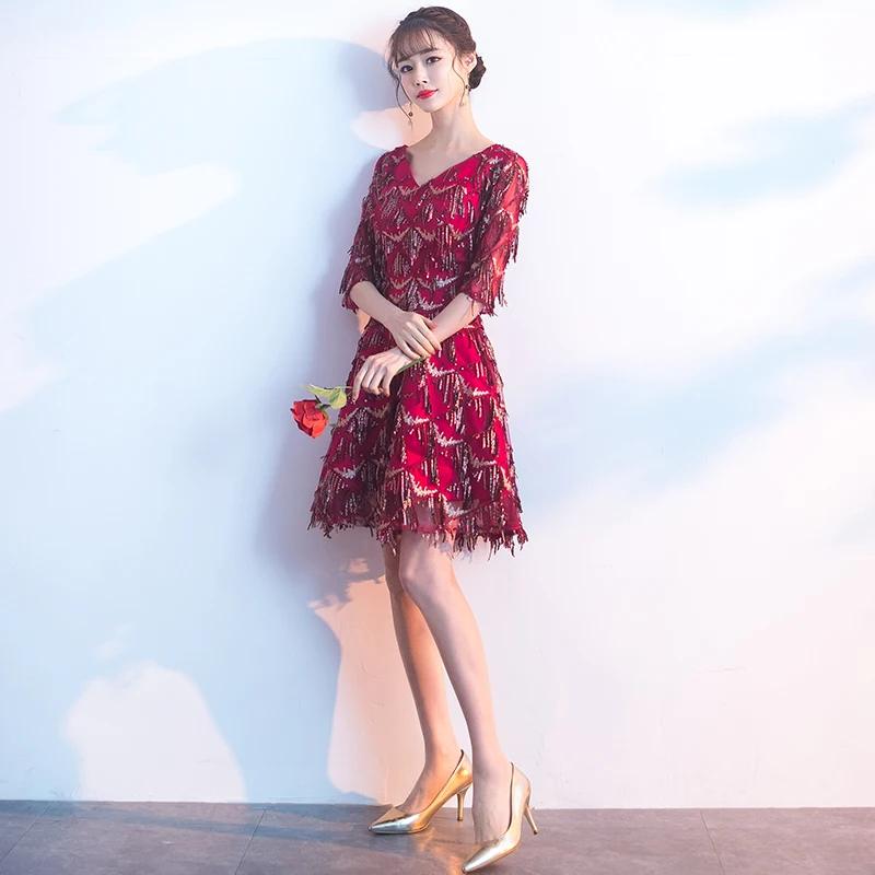 Платье для выпускного вечера элегантное ТРАПЕЦИЕВИДНОЕ короткое праздничное