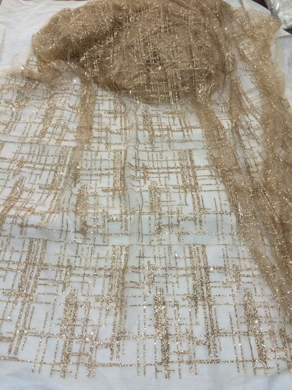 Горячая Распродажа блестящая кружевная ткань с блестками африканская