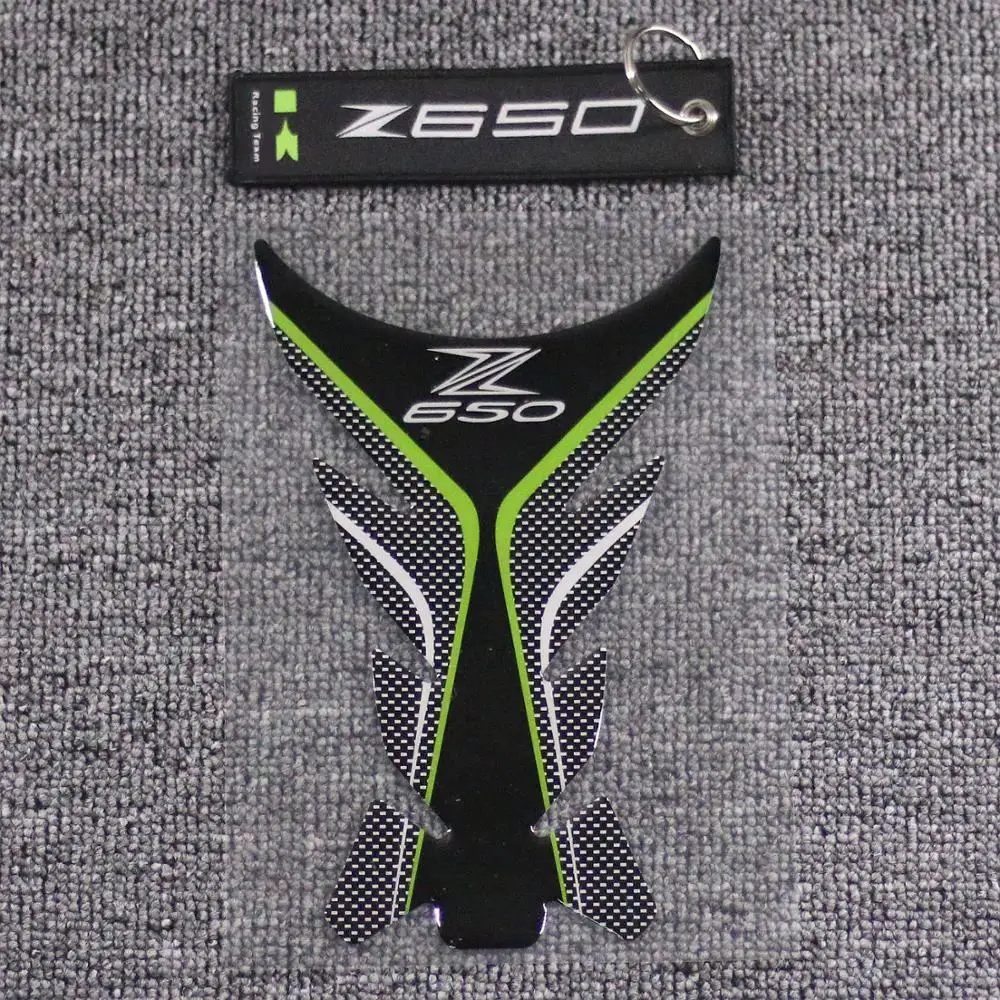 

For Kawasaki Z650 Tank Cover Sticker Pad Decal Motorcycle Fuel Tank Pad Sticker Decals Protector With Free Keyring Keychain