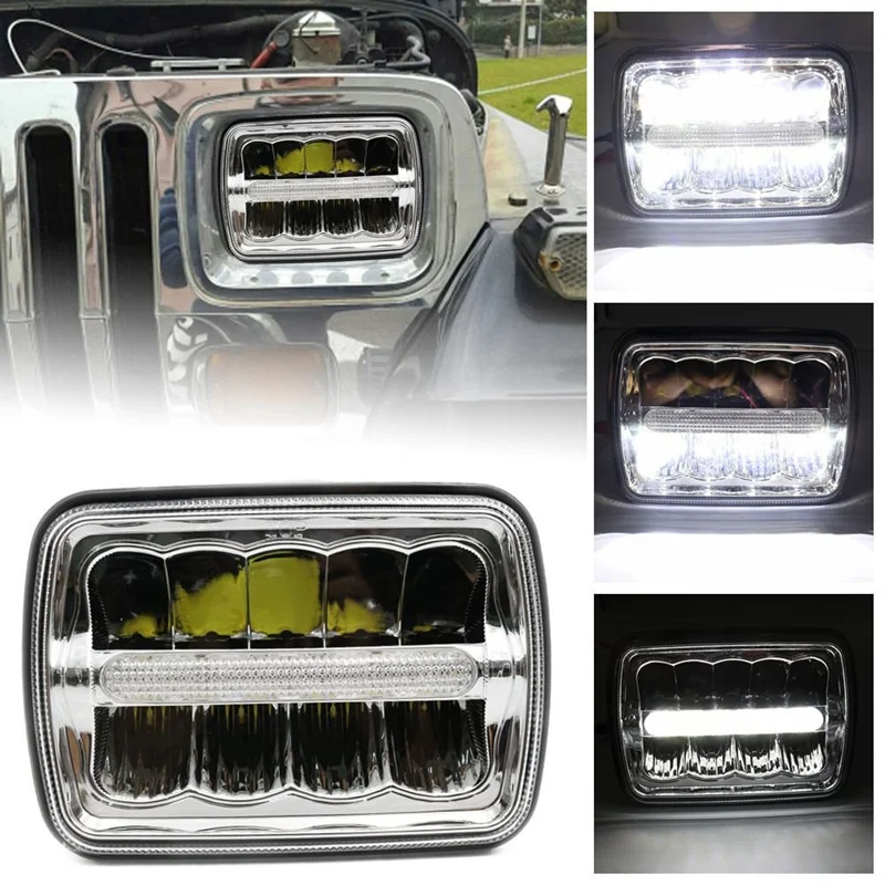 5x7 &quot7x6&quot светодиодный фонарь для Jeep Wrangler YJ Cherokee XJ Comanche MJ upgrade H6014 H6054 H6052|headlights for|car