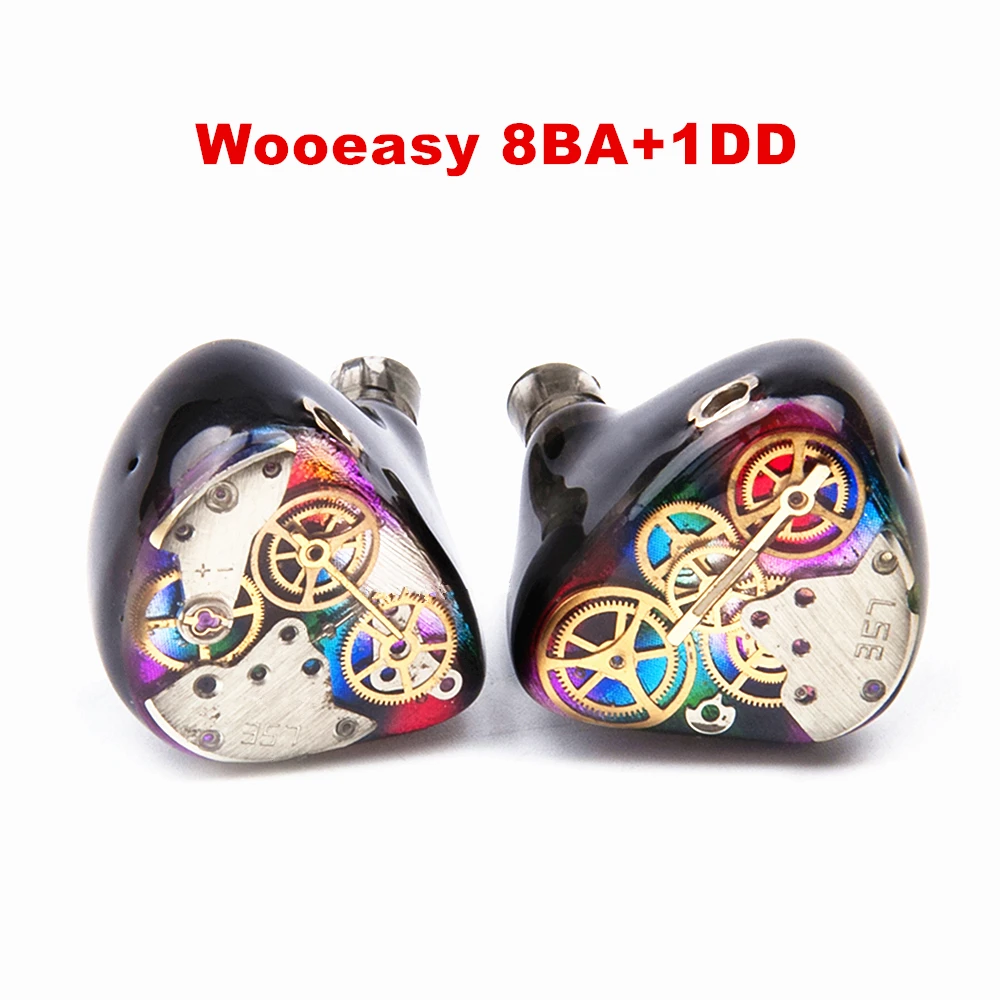 Наушники вкладыши Wooeasy 8BA + 1DD 2017 дюйма Hi Fi с интерфейсом MMCX|in ear earphones|monitor earphonein |