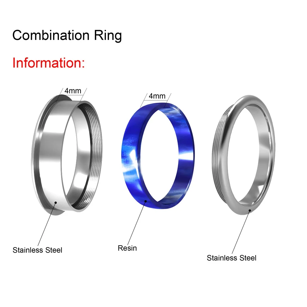 

Floya Stackable Stainless Steel Rings Set Gold Band Man Multicolor Filled Ring Combination Finger Wedding Band Gift For Women