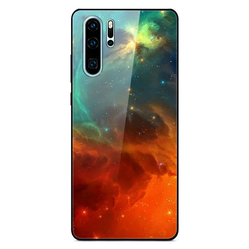 8 Чехол для huawei P30 Pro, Жесткий Чехол из закаленного стекла, силиконовая мягкая рамка, разноцветный чехол для телефона huawei P30Pro P 30 P30, чехол - Цвет: 8