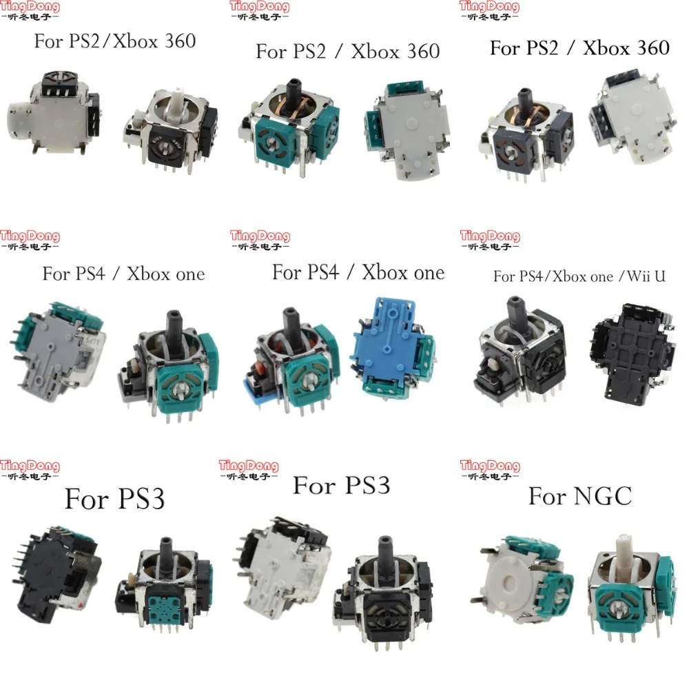 

for Sony PS4 PRO PS2 PS3 Slim Controller 3pin 3d Rocker Joystick Axis Analog Sensor Repair Parts For xbox one 360