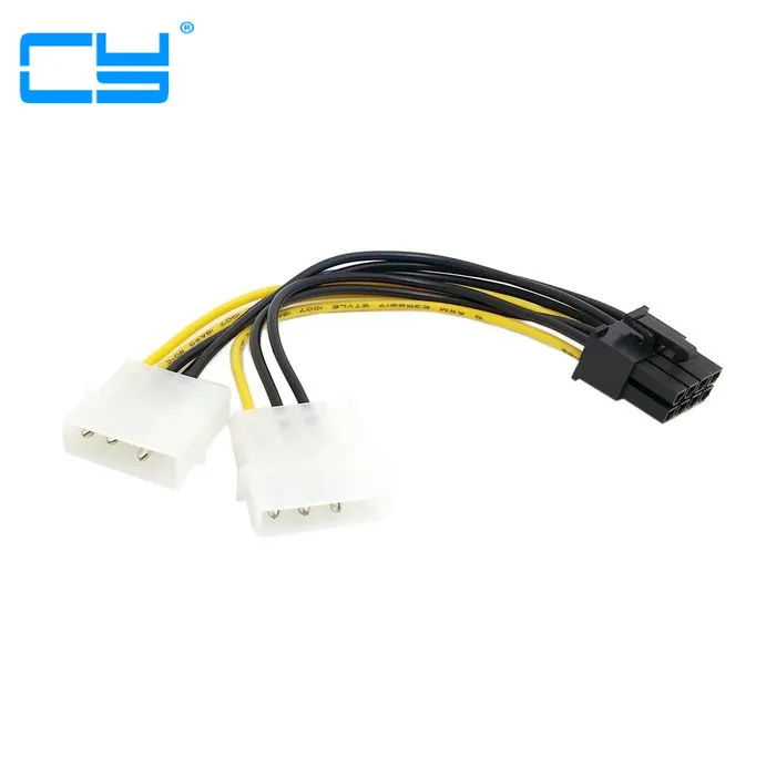 Кабель преобразователя питания Molex на 8-контактный PCI Express видеокарта 6 дюймов 2 шт.