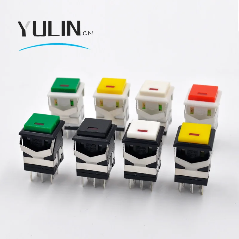 5шт./лот KD2 22 самосброс с 3v led переключателем 3A/250V 6A/125V защелкивающаяся 2NO2NC