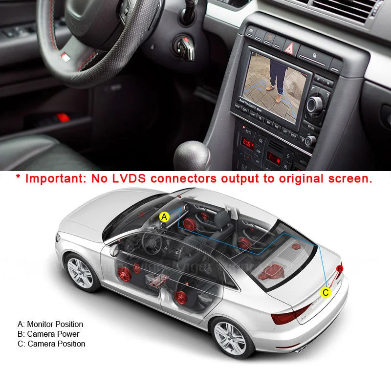 Камера заднего вида CCD HD камера для Audi A3 A6L A8L A4 A8 Q7 парковочная камера