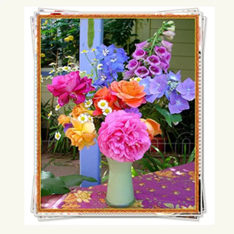 Алмазная 5d картина для рукоделия вышивка крестиком розовые цветы алмазная