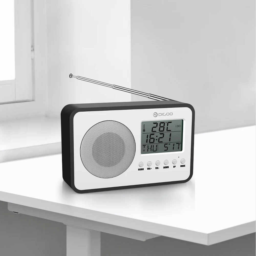 Digoo DG FR600 SmartSet беспроводной Деревянный винтажный цифровой FR радио Будильник