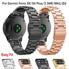 Ремешки из нержавеющей стали для смарт-часов Garmin Fenix3Fenix 3 HR, сменный Браслет для часов Garmin Fenix 5X Plus