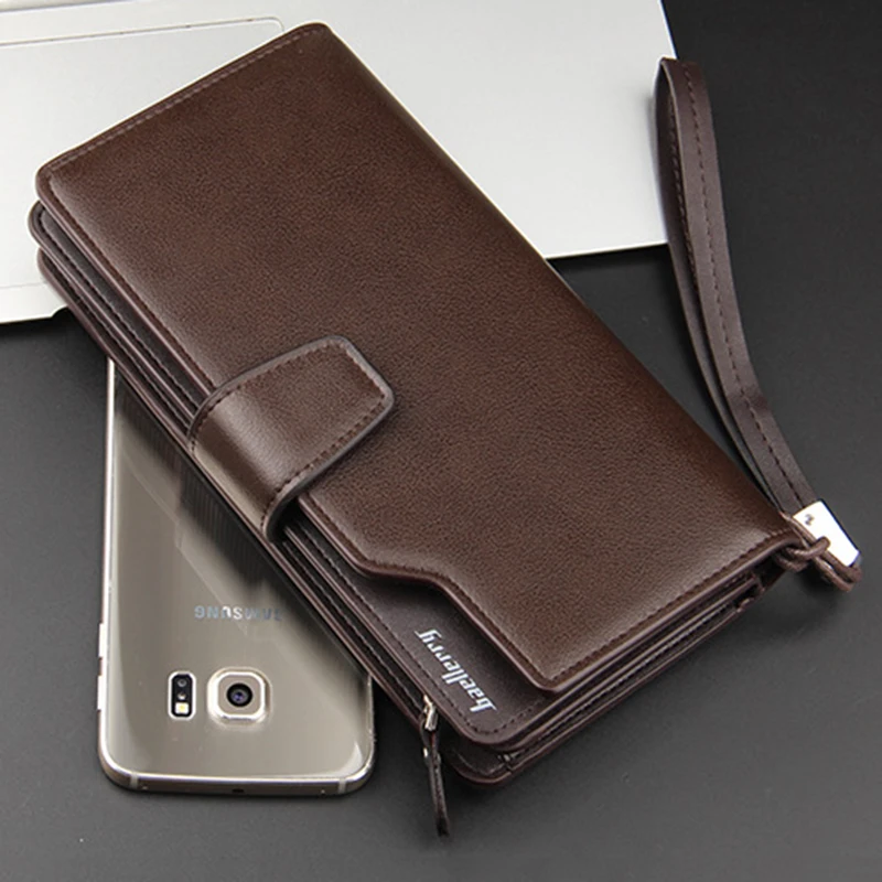 Кошелек мужской кожаный на молнии 2019|purse male|zipper wallet menlong men |