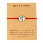 Браслет женский Life is a Beach, серебристый, золотой, осьминог, Китовая сказка, Акула, рыба, морской конек, морская звезда, Русалка, ракушки