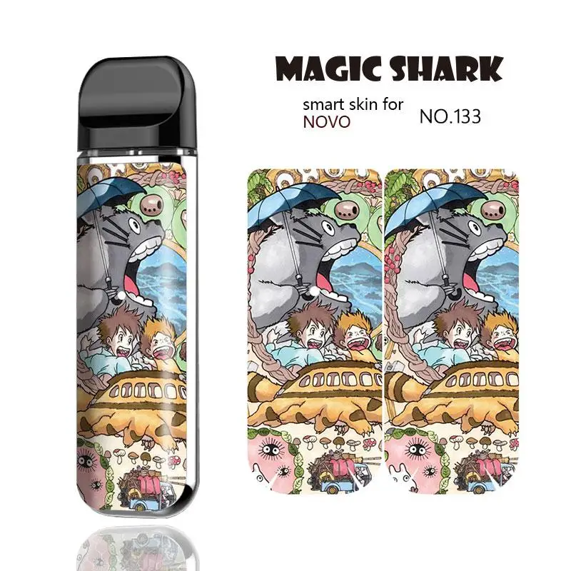 Magic Shark Toroto Cherry Skull GTA Mario Evil Crayon Shinchan V-Vendetta Пленка чехол наклейка для Smok Novo 131-150 |
