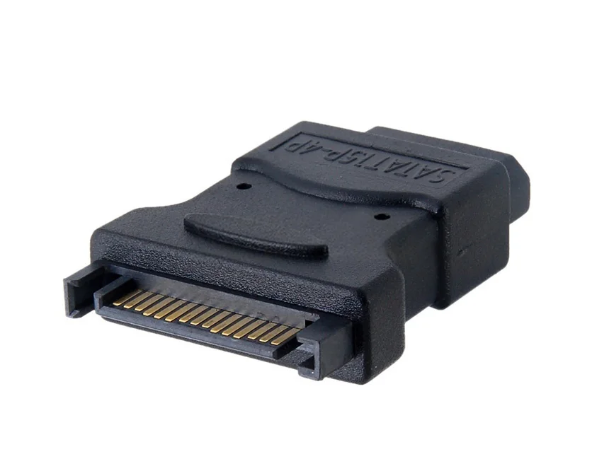 15 контактный SATA кабель питания папа к Molex 4 контактному IDE жесткому диску адаптер 2