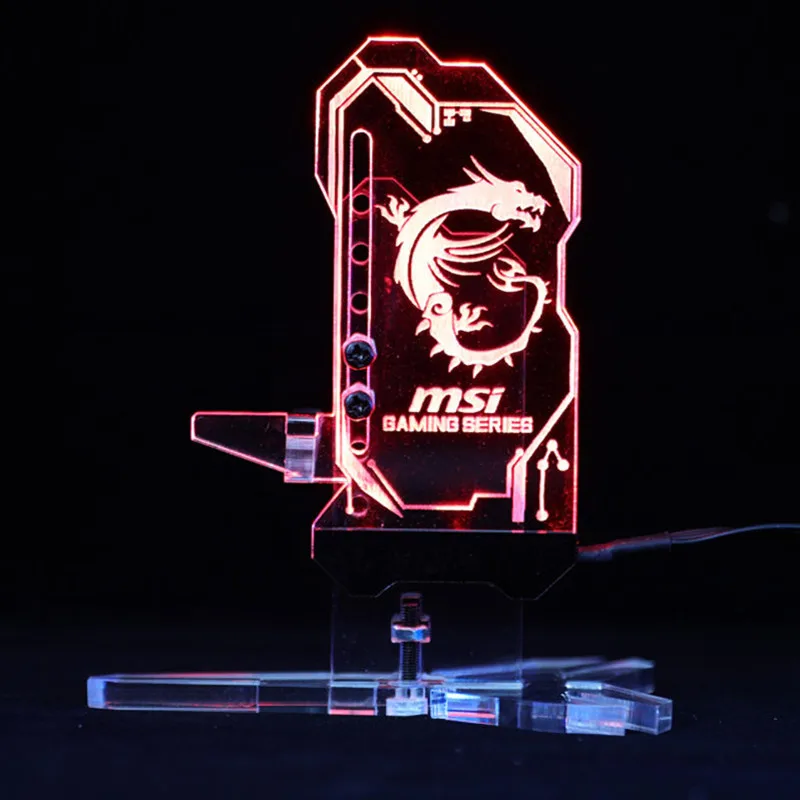 Акриловый GPU кронштейн RGB с подсветкой графическая карта шасси вера лампа вертикальная Подгонянная поддержка ASUS AURA Мульти Стиль