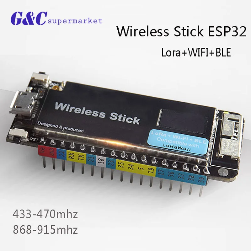 ESP32 Беспроводная палка LoRa SX1276 OLED модуль Wifi Bluetooth макетная плата|Интегральные