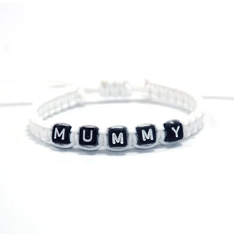 1 шт. милый браслет MUMMY для мамы бесконечность с надписью Wish регулируемый размер
