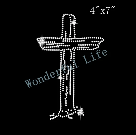 

Бесплатная доставка, знак corss в белом прозрачном режиме, дизайн горячей фиксации, мотив стразы, передача