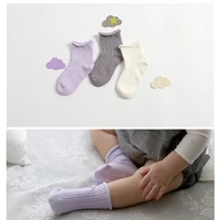 w139 free shipping 0 1 years old spring boneless suture children cotton socks thin cotton solid color children baby socks relent