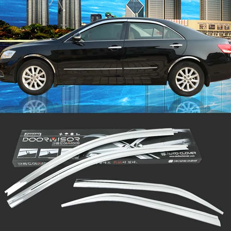 1 комплект новый хромированный козырек от солнца и дождя для Toyota Camry 2006 2011|Навесы