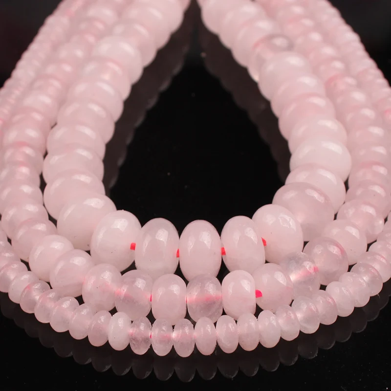 Бисер из натурального кристалла розовый кварц Abacus Распорки бусины 4 6 8 мм DIY ручной работы ожерелье аксессуары для ювелирных изделий