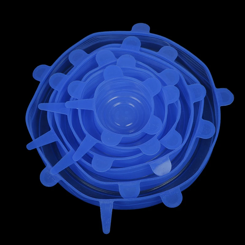 6 шт. Универсальная крышка Пробка Крышка всасывающая чаша силиконовый набор