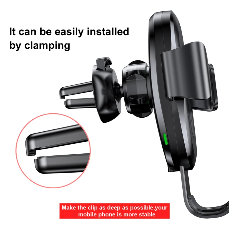 Baseus 10 W QI автомобильное беспроводное зарядное устройство для iPhone X 8 samsung Galaxy S9