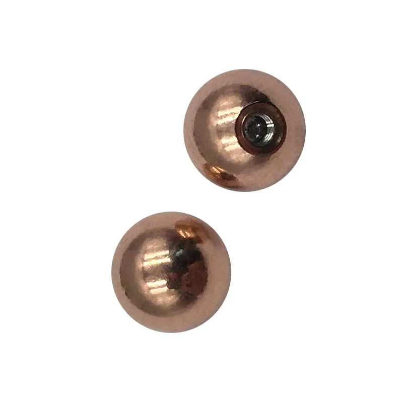 Rose Gold 20 шт. золотые цветные винты пирсинг шары кольца для носа пирсинг для сосков мяч аксессуары для бровей Пирсинг серьги ювелирные изделия для тела - Окраска металла: Rose Gold