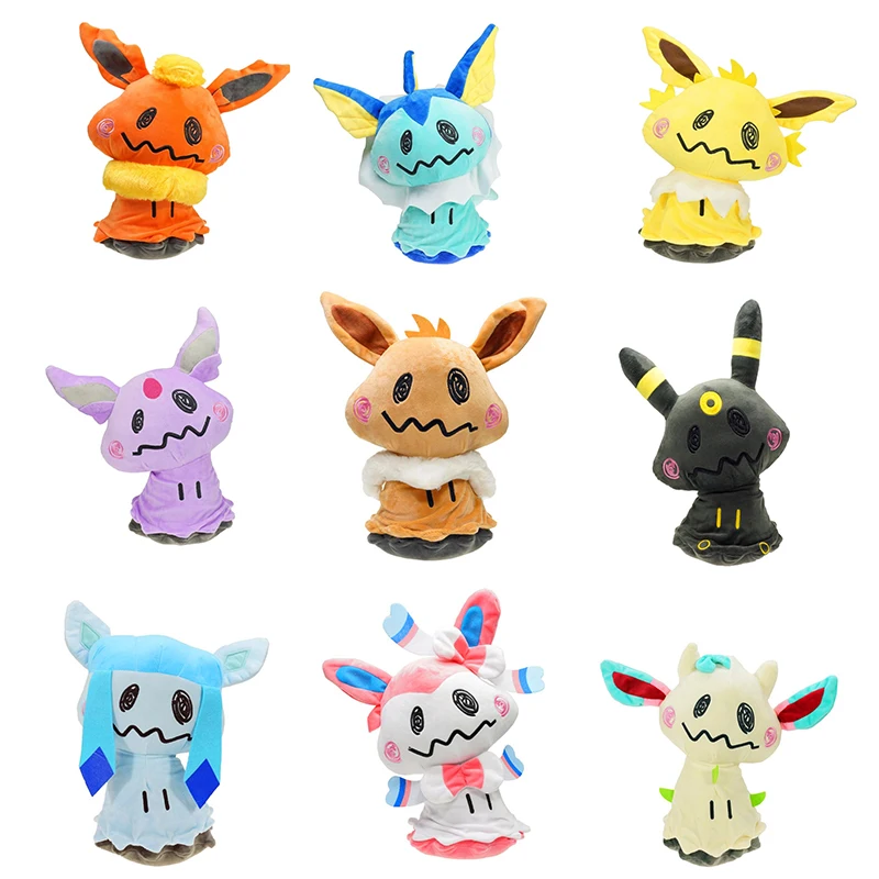 40 см аниме XY Mimikyu Pokeddll Eevee Vaporeon Sylveon Umbreon Flareon Jolteon Espeon Leafeon Glaceon плюшевые мягкие