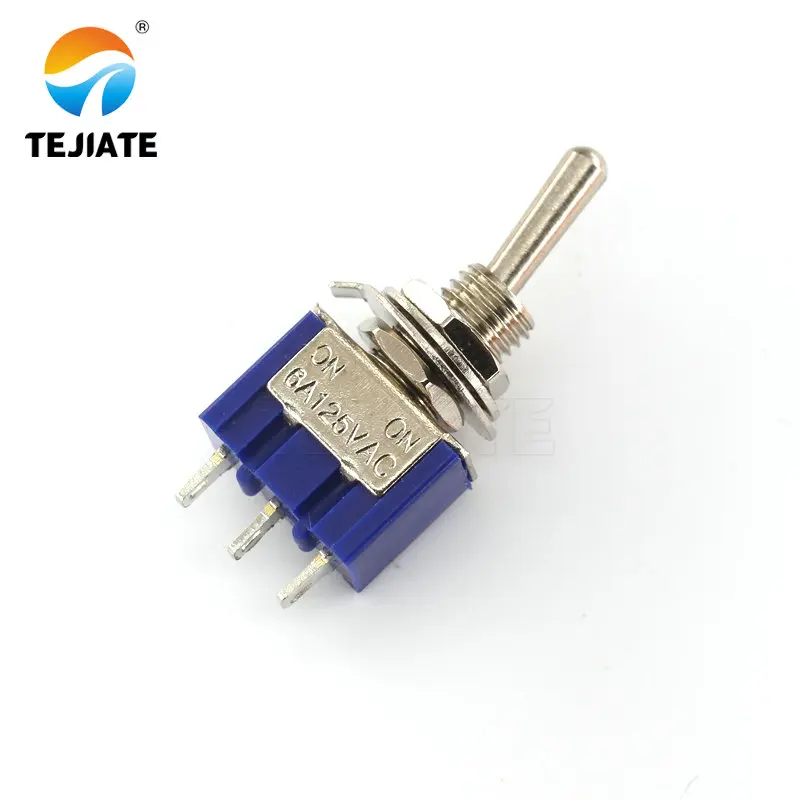 5 шт. MTS 102 миниатюрный тумблер SPDT 6A 125VAC/3A 250VAC Мини рычаг переключателя 3 Pin ВКЛ/ВЫКЛ