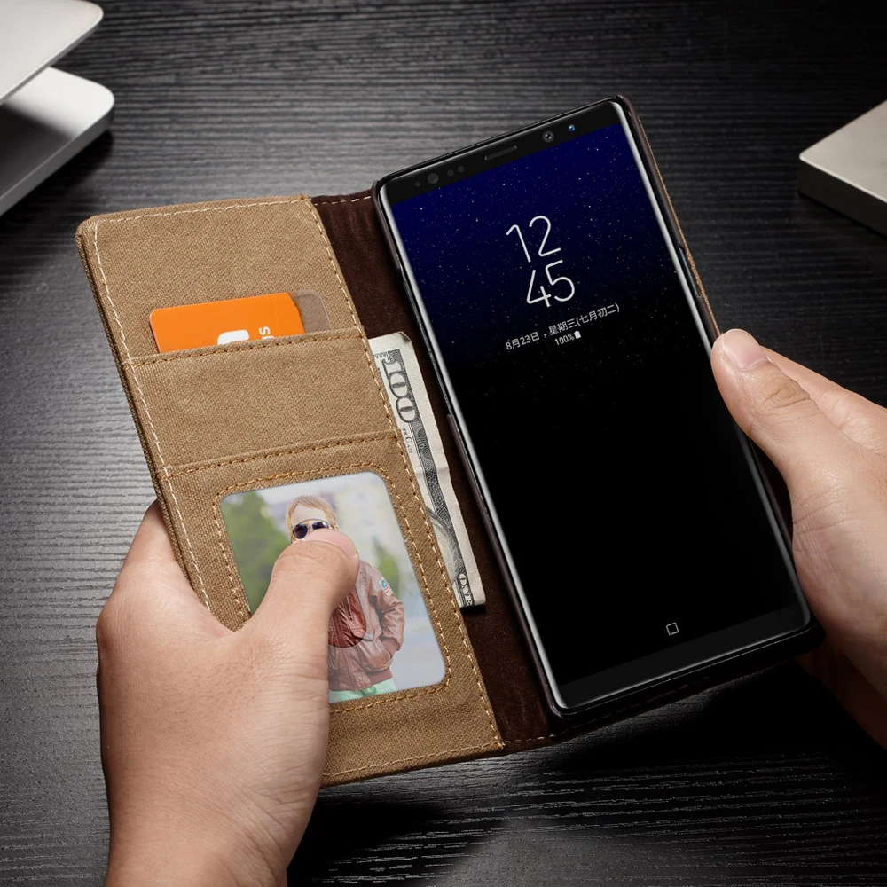 Магнитные Флип ПК задняя крышка чехол для samsung Galaxy Note 8 Note8 N950F противоударный