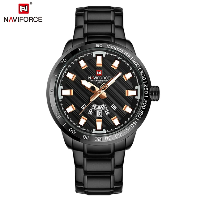 BBRG NAVIFORCE Топ Брендовые Часы мужские модные повседневные водонепроницаемые кварцевые часы Роскошные мужские s полностью стальные Аналоговые часы с датой мужские наручные часы - Цвет: BBRG