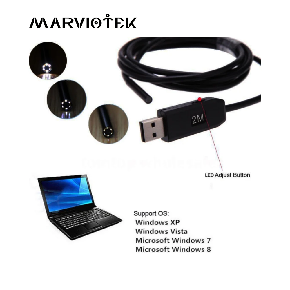 USB эндоскоп камера 5 мм водонепроницаемый IP67 6 led бороскоп эндоскопические камеры