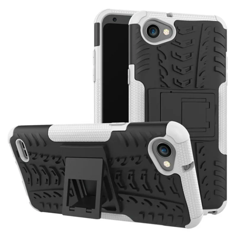 LG Q6 Case Plastic Silicon Fitted Back Armor Hard With Stand Cover For Q6A Alpha M700 Plus X600 Phone Cases |