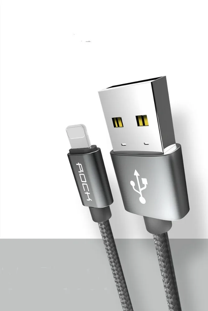 Rock Usb кабель для Iphone Xs X 8 7 6 6s Plus 5 5S Se быстрое зарядное Освещение кабель для синхронизации данных кабель для мобильного телефона - Цвет: Tarnish