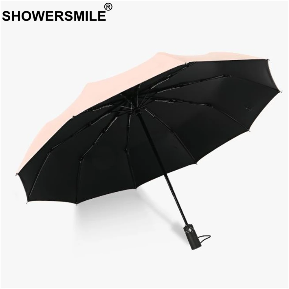 SHOWERSMILE зонт от солнца и дождя 10 ребер Для мужчин ветрозащитный 3 складной