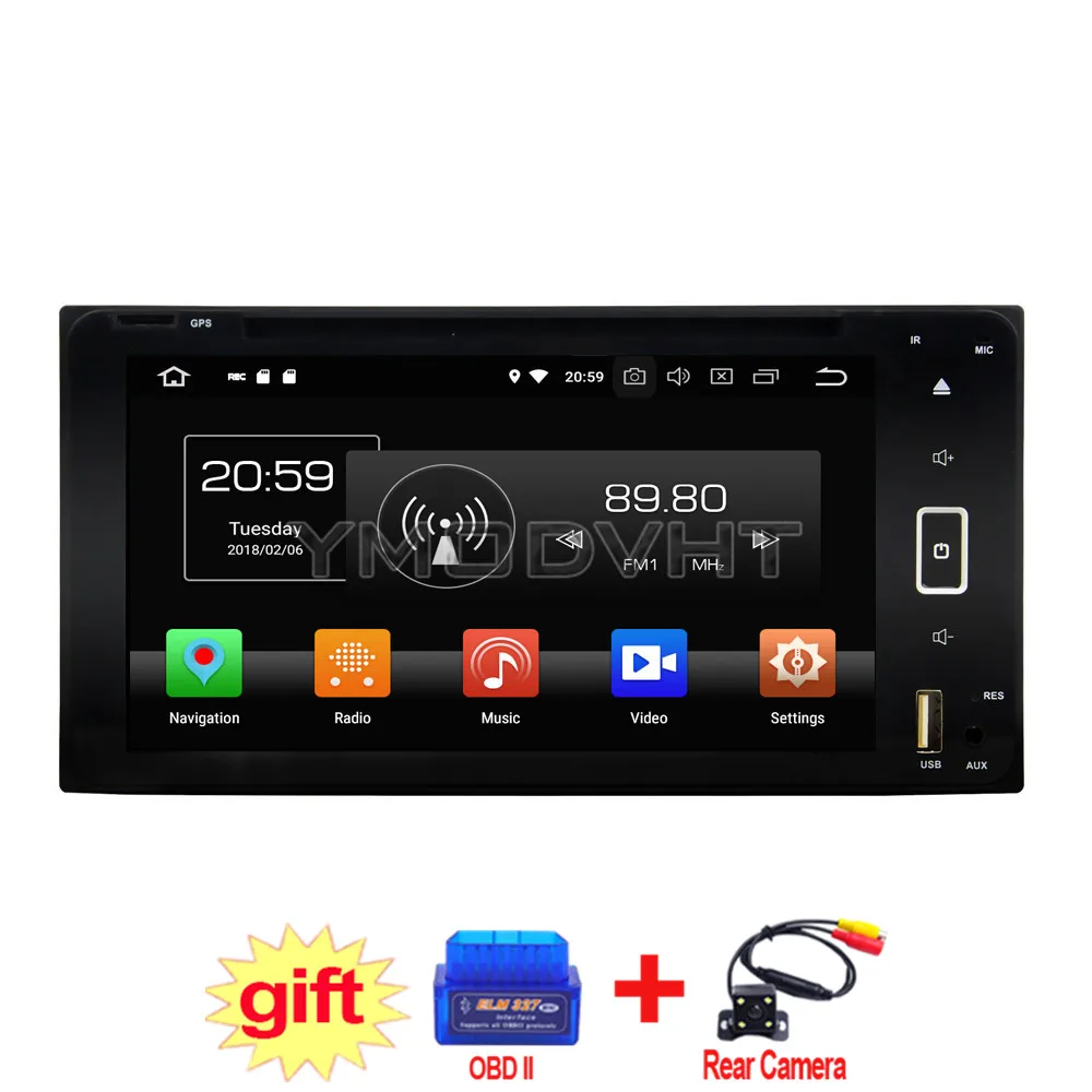 YMODVHT Android 8 0 четыре ядра 4 ГБ Автомобильный DVD Радио для TOYOTA RAV4/Hilux/Terios/Prado/Land