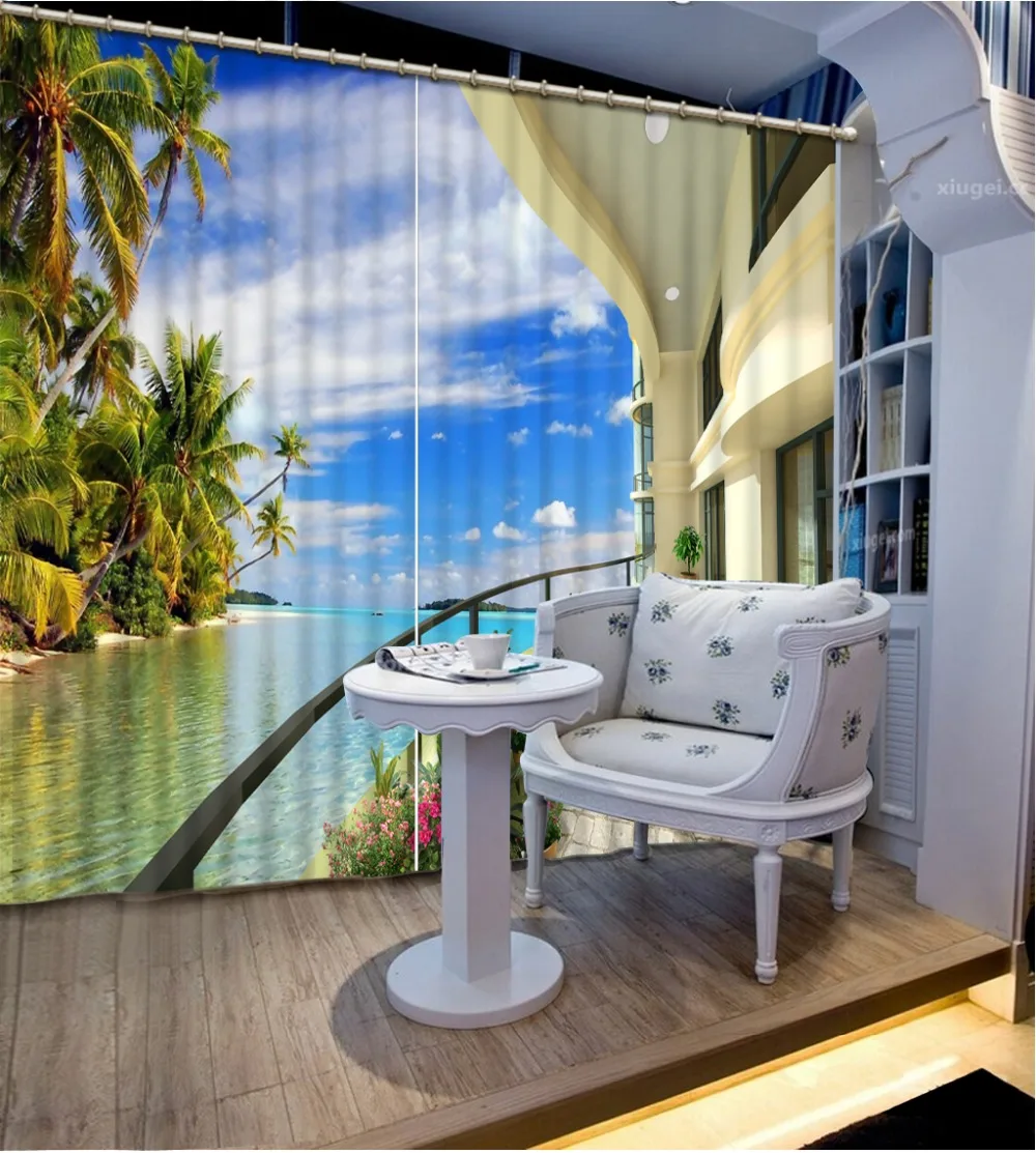 

High quality custom 3d Curtains Blackout for Living Room Kids Bedroom Fabric balcony curtains