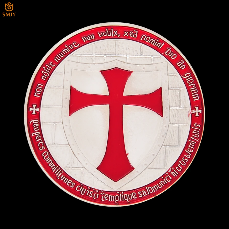 Красный элемент древняя вера католический паладин рыцарь Templar Crusader серебро 999