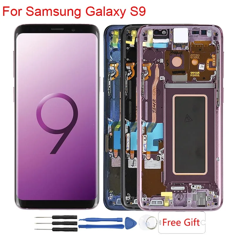 Супер AMOLED дисплей для samsung Galaxy S9 ЖК сенсорный экран с рамкой дигитайзер сборка SM G960F Galaxy S9 Замена дисплея