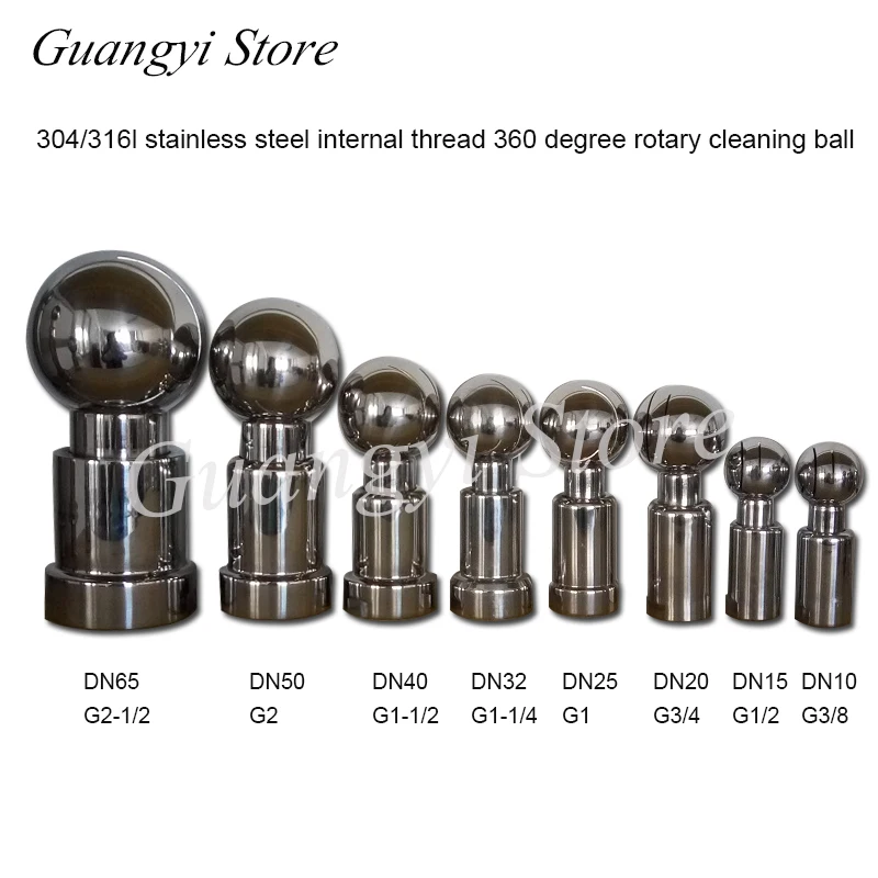 

Stainless Steel Cleaning Ball 360 Degree Rotary Internal Thread Cleaning Ball Sanitary Grade Internal Wire Can Washer