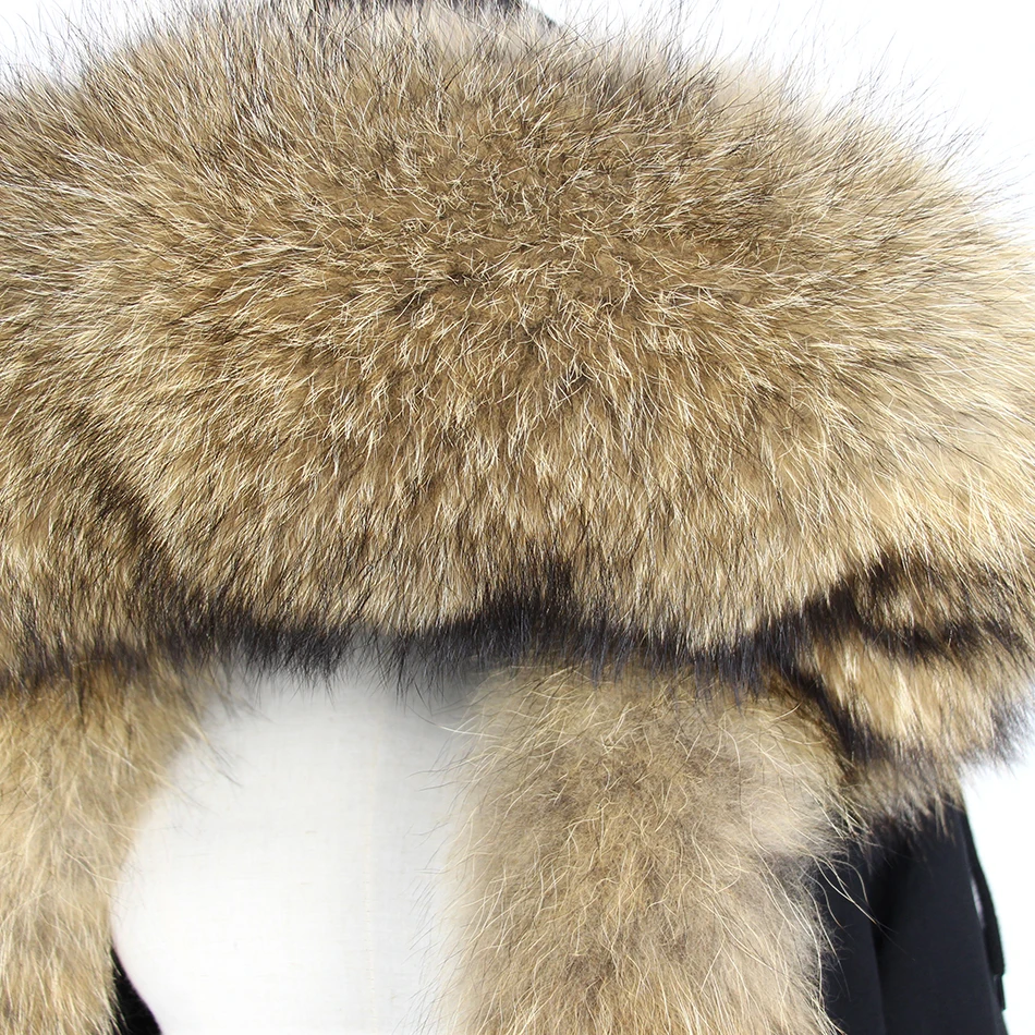 OFTBUY новинка 2019 настоящая меховая парка пальто зимняя куртка для женщин большой