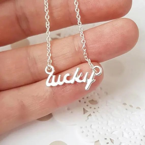 Американский Алфавит США английские инициалы LUCKY Lucky знаки браслеты для семьи и