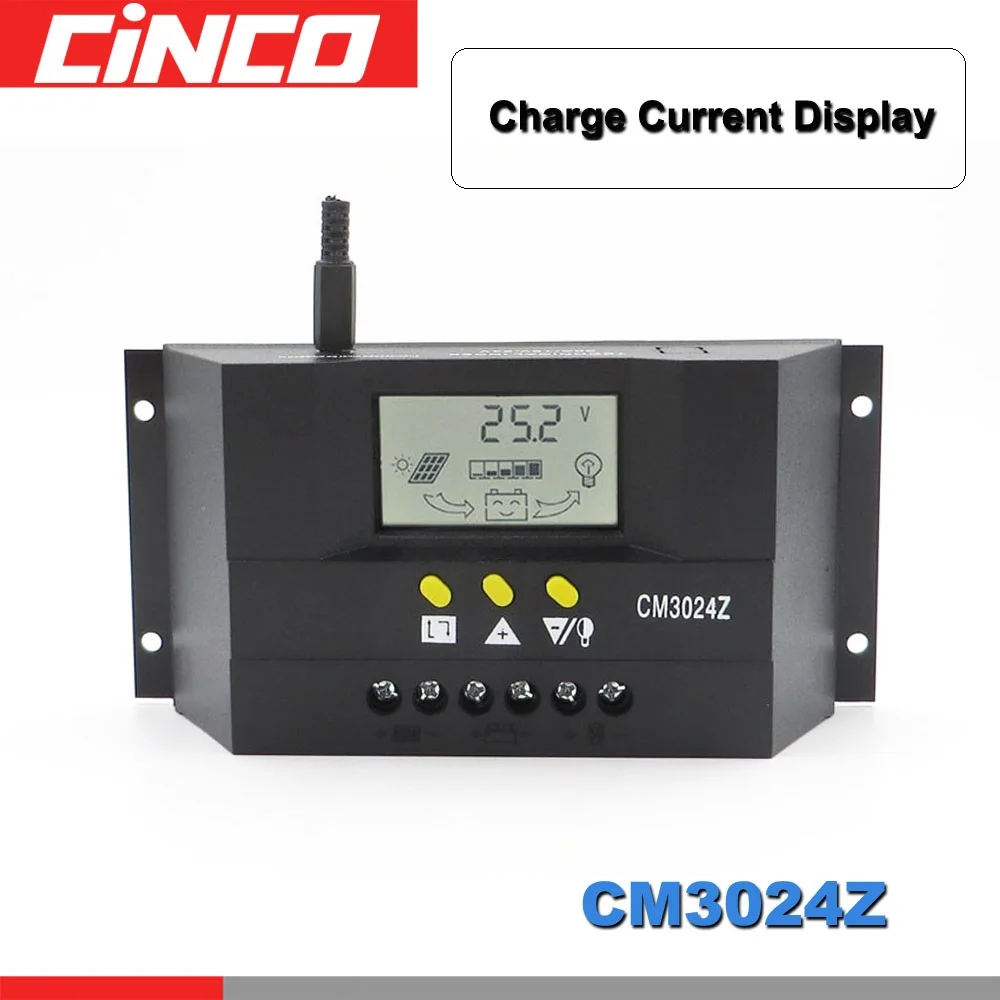 CM3024Z 30A 12/24 V заряд ШИМ ЖК-дисплей солнечные панели солнечный Genetator Напряжение ток