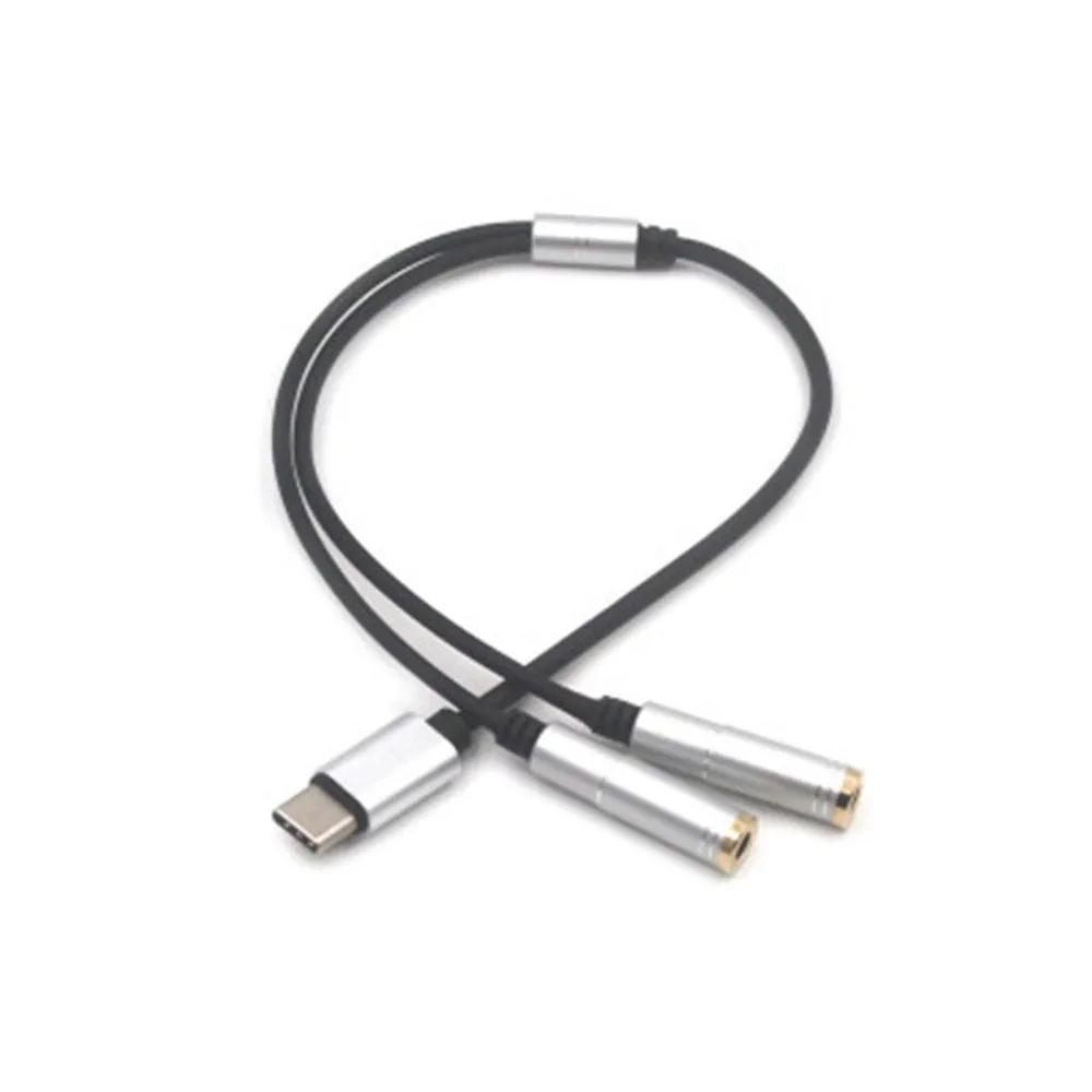 Type-c 1 в 2 высококачественный позолоченный Удлинительный аудиокабель dc3.5мм до 3 5 мм