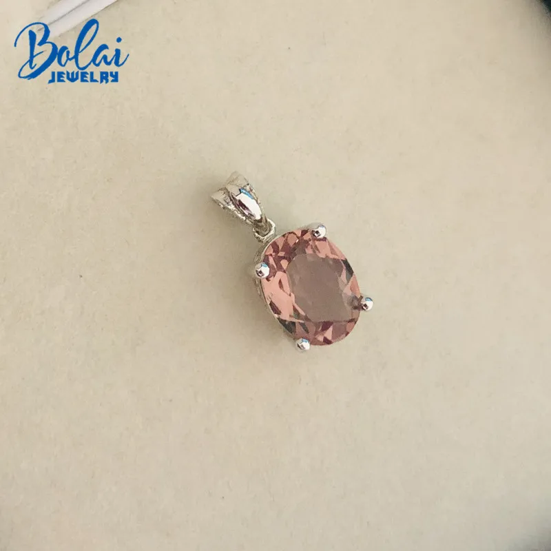 Bolai 1.5ct меняющее цвет нано диаспора ожерелье с подвеской из натурального серебра 925 пробы драгоценный камень хорошее ювелирное изделие для женщин Базовый стиль