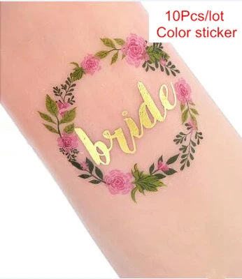 Sticker BRIDE Невеста команда татуировки Бейсбол Кепки девичник вечерние шапка с надписью "Bride To Be" сделай сам "вечерние украшения на День святого Валентина свадебные украшения поставки, W - Цвет: Sticker BRIDE