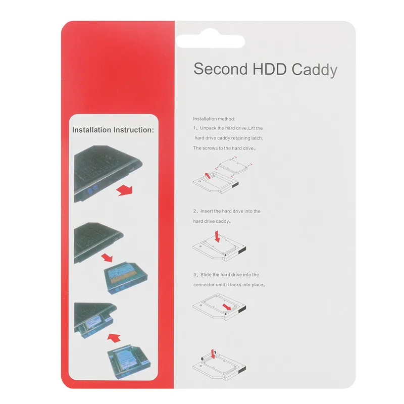 Универсальный 2,5 ''2nd HDD корпус SSD SATA жесткий диск чехол Caddy адаптер отсек для IBM/lenovo Thinkpad T430 T430i W530 T530 T530i