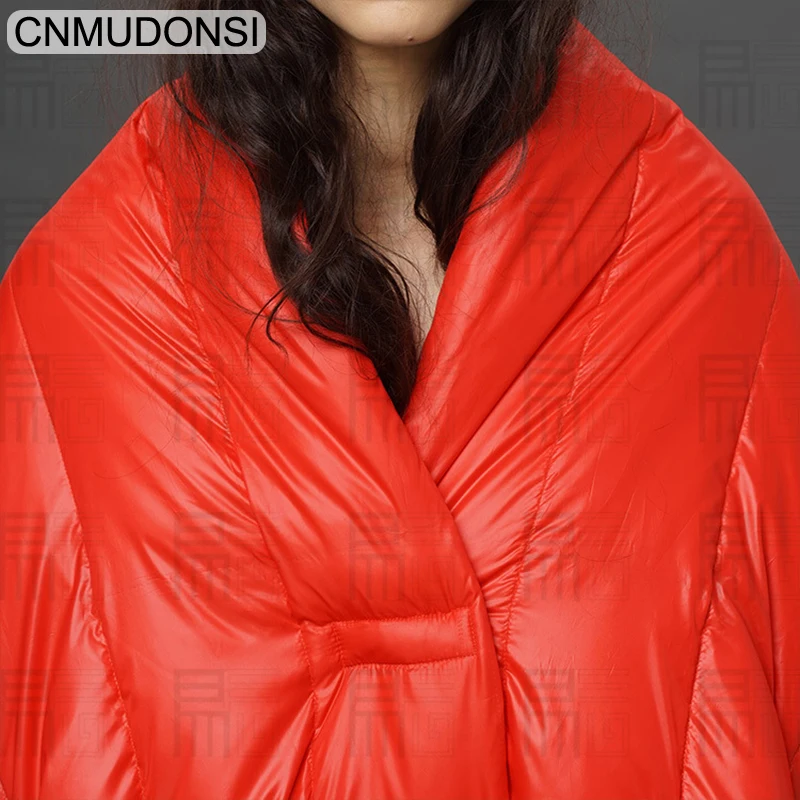 DMLFZMY New Fashion Oversize Large Size Loose Winter Jacket 2018 Female's Warm Batwing Sleeve Long Coat Jaqueta Feminina | Женская